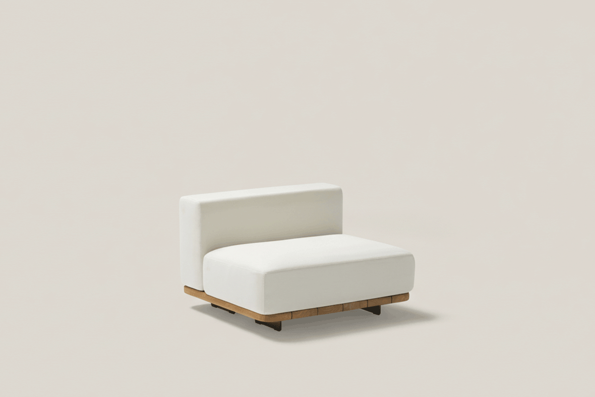 PAL BASE 92X92 CM & ASIENTO MÓDULO CENTRAL & RESPALDO MÓDULO CENTRAL