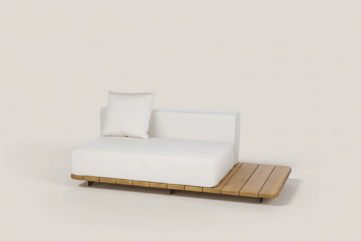 PAL BASE 184X92 CM &  ASIENTO DOBLE &  RESPALDO DOBLE DERECHO