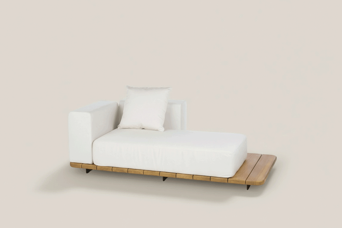 PAL BASE 184X92 CM &  ASIENTO DOBLE &  RESPALDO SINGLE &  BRAZO DERECHO