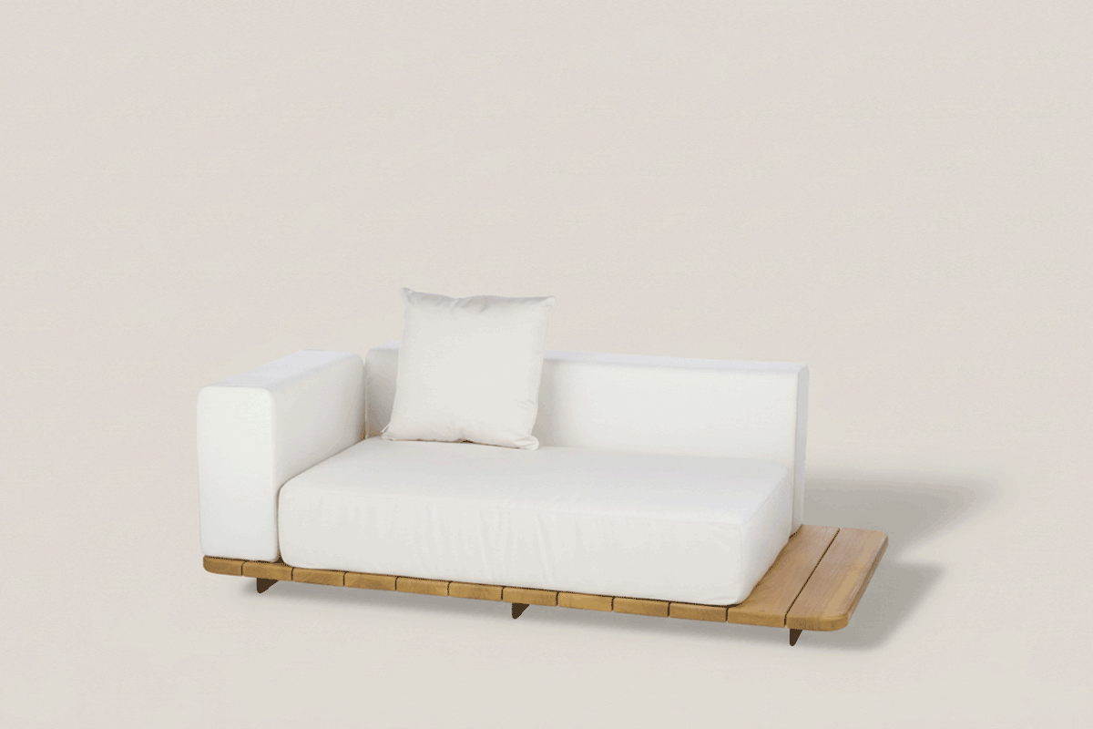 PAL BASE 184X92 CM &  ASIENTO DOBLE &  RESPALDO DOBLE &  BRAZO DERECHO