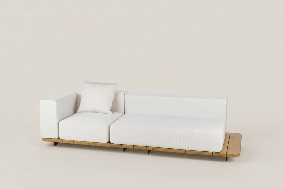 PAL BASE 246X92CM & ASIENTO & RESP. DOBLE & ASIENTO & RESP. SINGLE & BRAZO DCHO.
