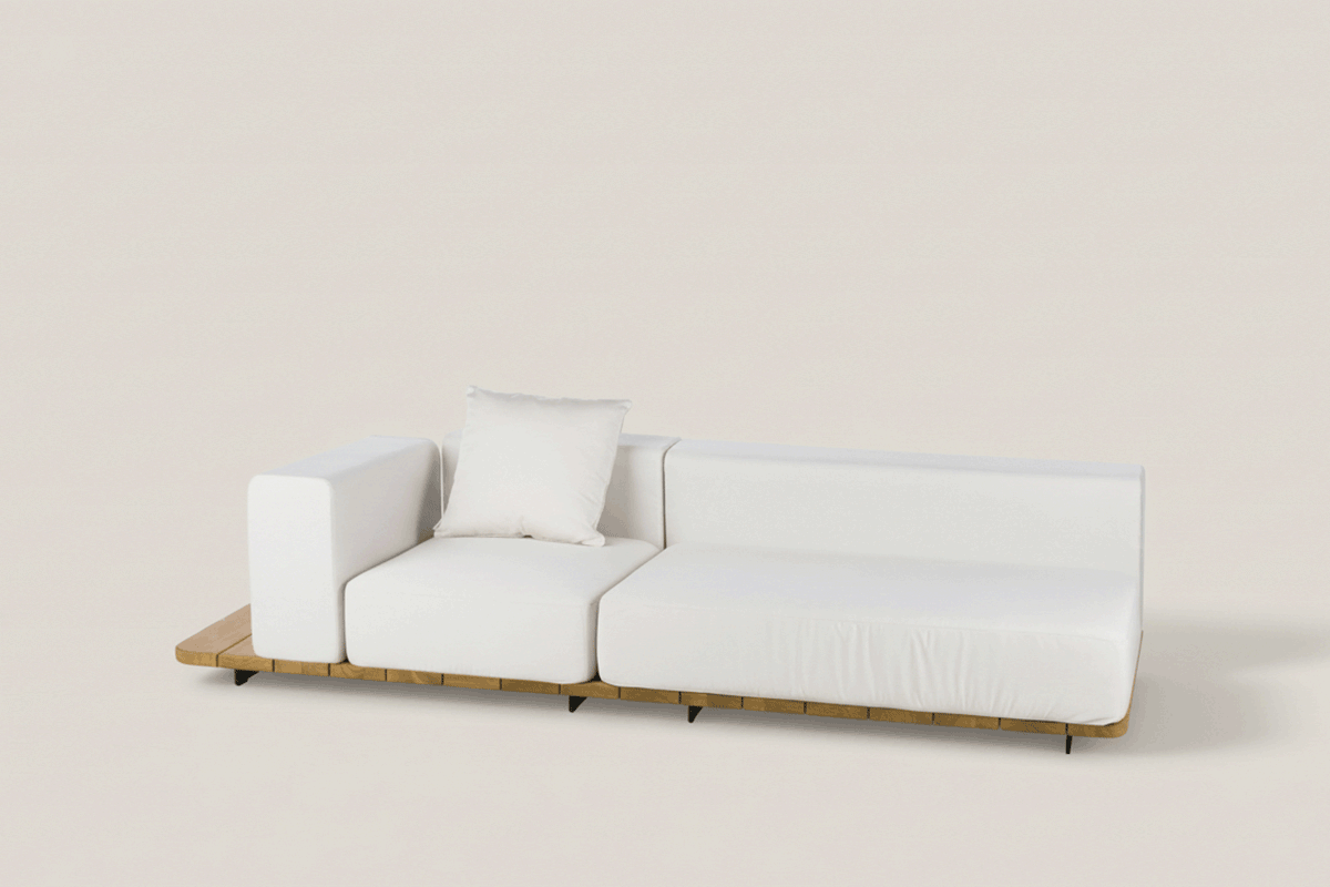 PAL BASE 246X92 CM & ASIENTO & RESPALDO DOBLE & ASIENTO & RESPALDO SINGLE & BRAZO DERECHO DESPLAZADO IZQUIERDO
