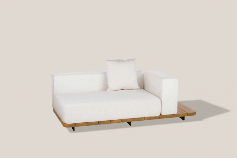 PAL BASE 184X92 CM & DOUBLE SEAT & DOUBLE BACK & LEFT ARM TO RIGHT