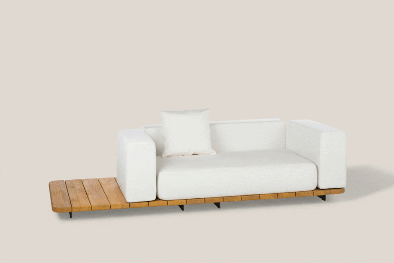 PAL BASE 246X92 CM & SOFÁ 2 COMPLETO IZQUIERDA