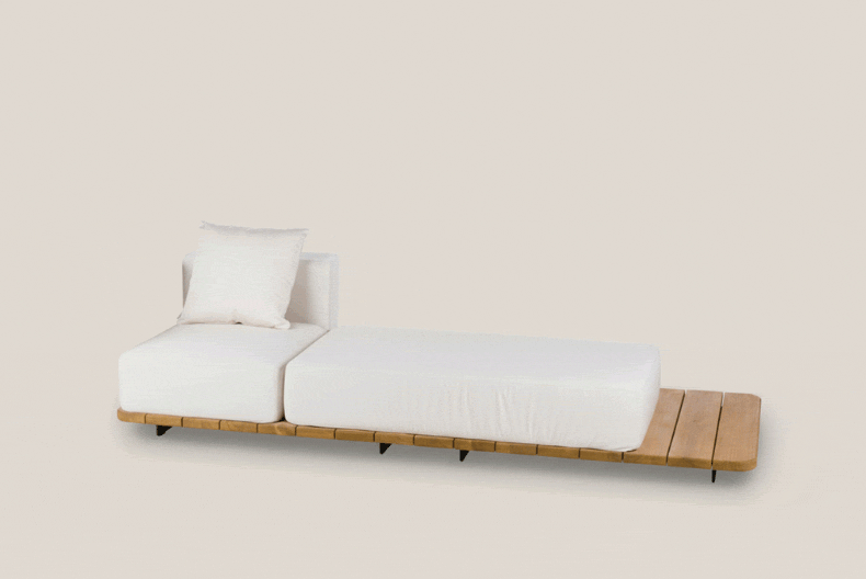 PAL BASE 246X92 CM & ASIENTO & RESPALDO SINGLE DERECHA & ASIENTO DOBLE