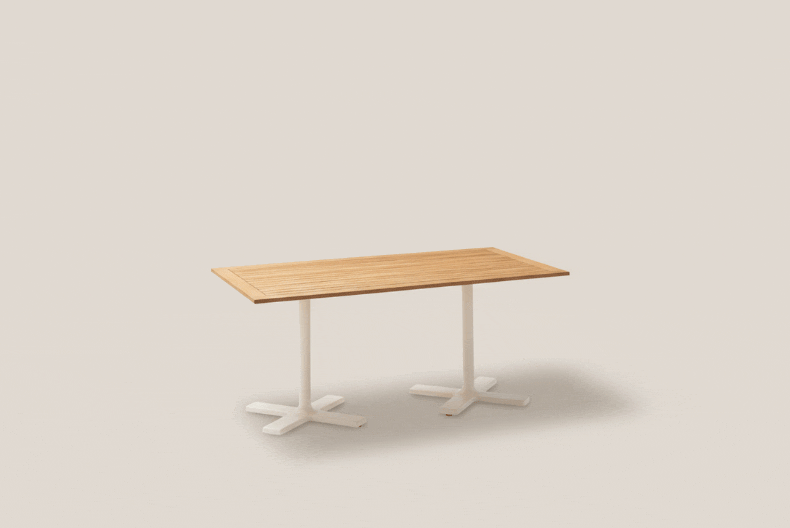 COLORS DOUBLE LEG DINING TABLE