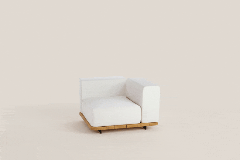 PAL BASE 92X92 CM & ASIENTO SINGLE & RESPALDO SINGLE & BRAZO IZQUIERDO