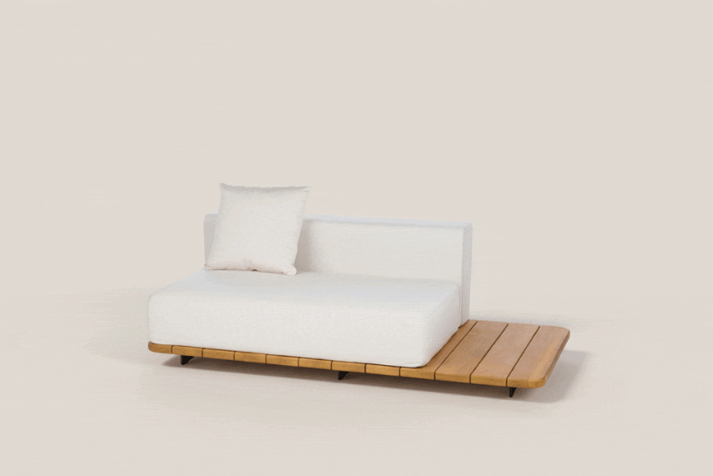 PAL BASE 184X92 CM & DOUBLE SEAT & DOUBLE BACK RIGHT