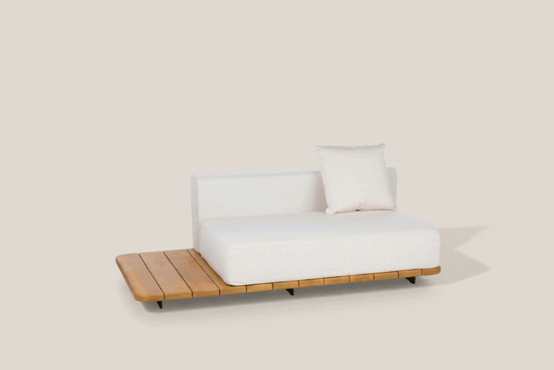 PAL BASE 184X92 CM & DOUBLE SEAT & DOUBLE BACK LEFT