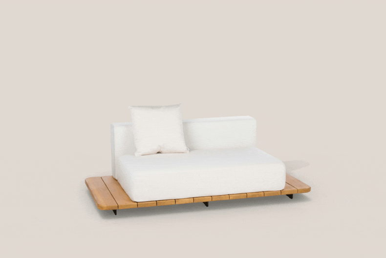PAL BASE 184X92 CM & DOUBLE SEAT & DOUBLE BACK CENTER