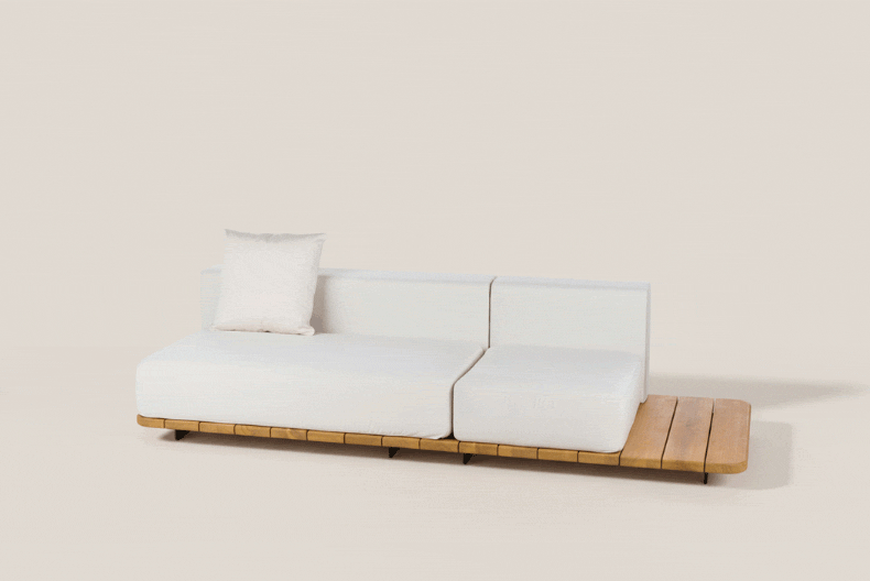 PAL BASE 246X92 CM & ASIENTO & RESPALDO DOBLE & ASIENTO & RESPALDO SINGLE DERECHO